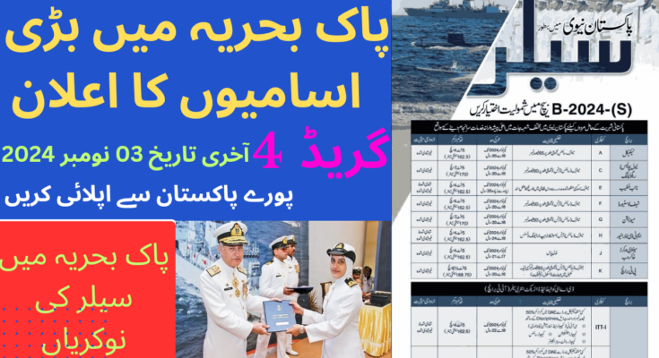 Pak Navy Sailor Jobs 2024