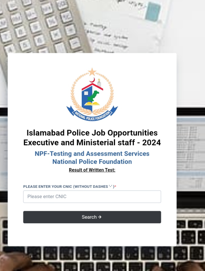 Islamabad Police Written Test Result 2024